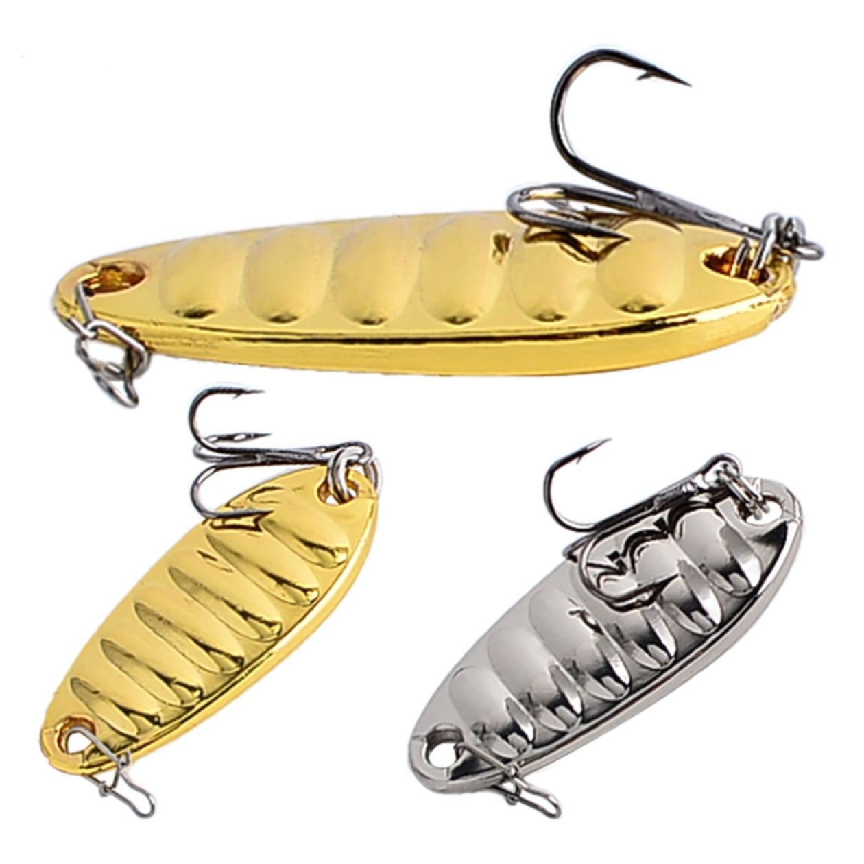 Fishing Hook Treble - 6PCS Metal Spinners Lures with Treble