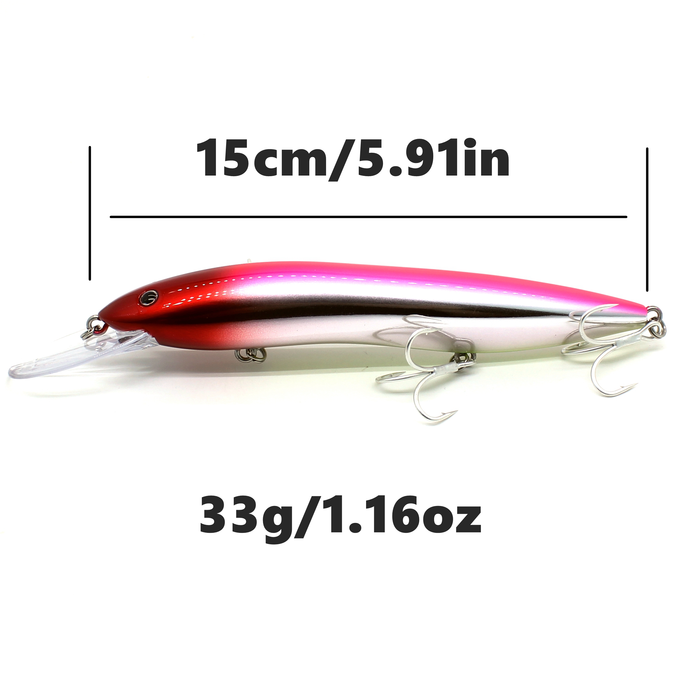 AOCLU-Hard Bait for Deep Sea B - Fishing Hook Treble recension och pris
