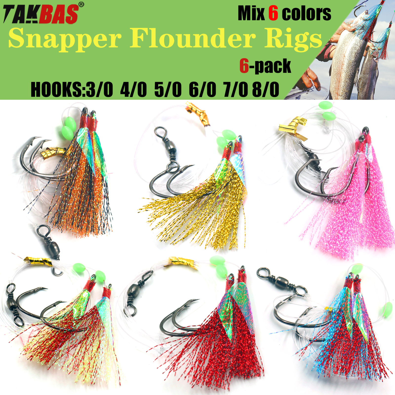 6pcs Snapper Tackle Flasher Ri - Fishing Hook Circle recension och pris