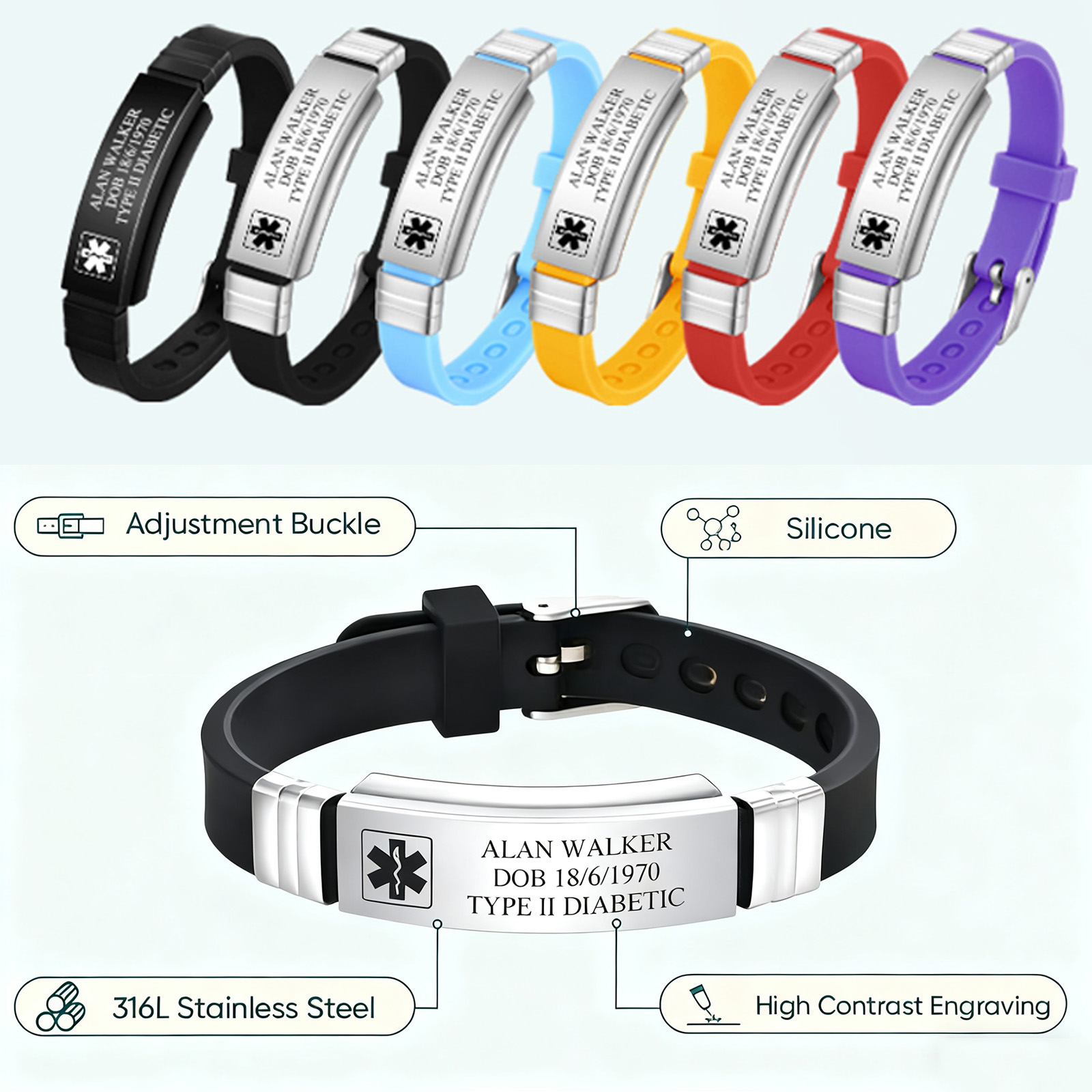 Custom Soft Silicone Bracelets - Fishing Hook recension och pris