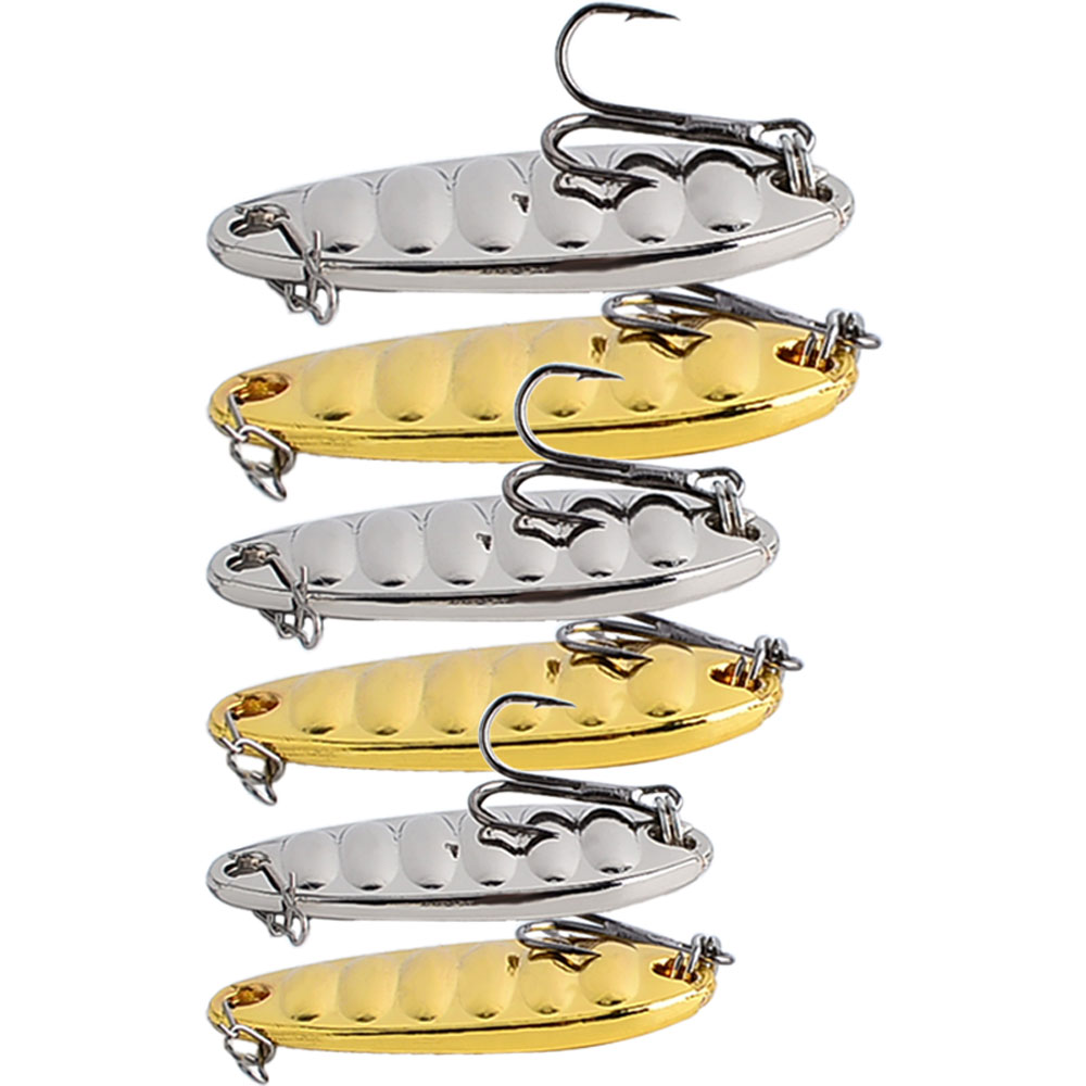 6PCS Metal Spinners Lures with - Fishing Hook Treble recension och pris