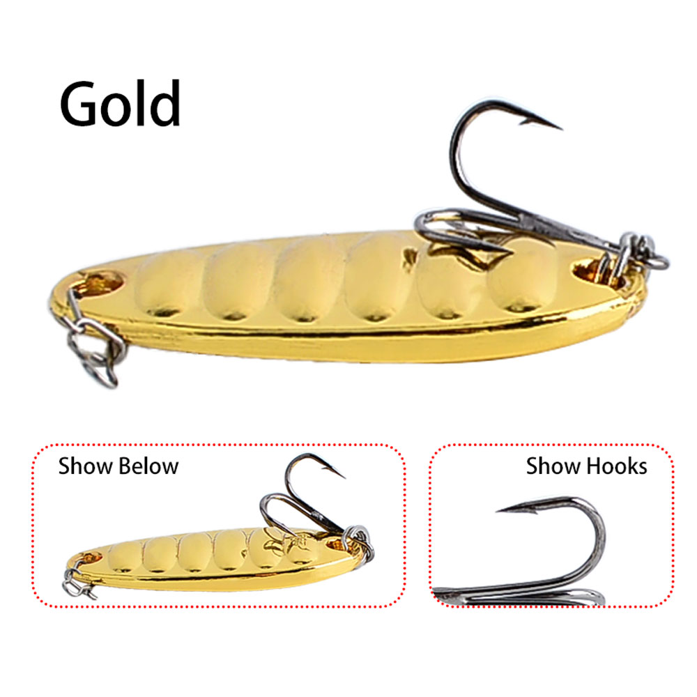6PCS Metal Spinners Lures with - Fishing Hook Treble recension och pris