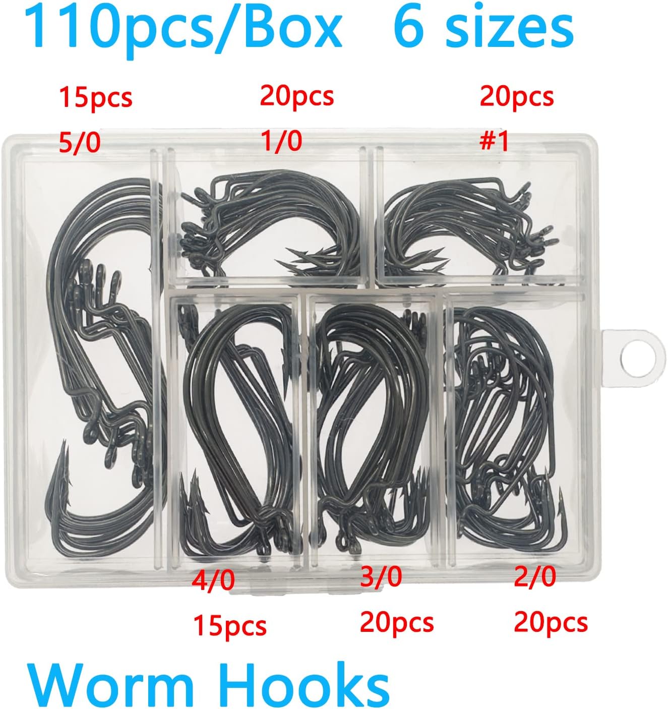 110pcs Bass Fishing Hooks Set, - Fishing Hook Box recension och pris