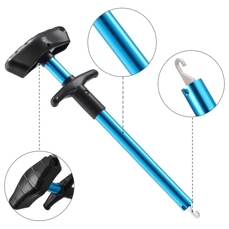 1/2pcs Portable Aluminum T-Hoo - Fishing Hook Remover recension och pris