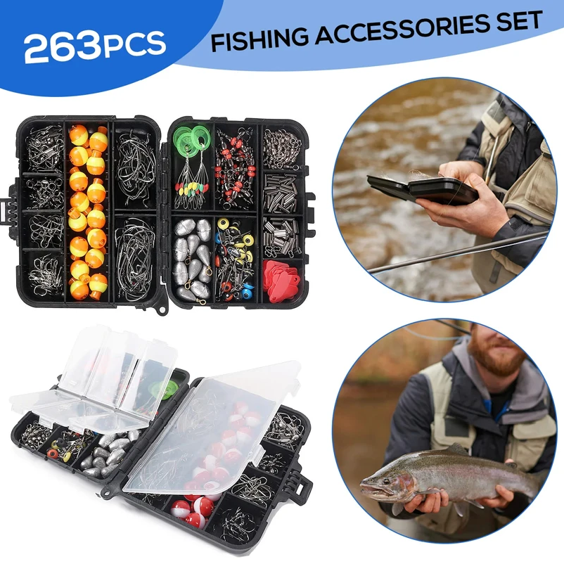 263pcs Outdoor Fishing Accesso - Fishing Hook Box recension och pris